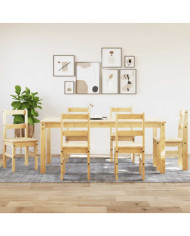 Ensemble à manger Panama 7 pcs bois de pin massif | Mobilier & Déco