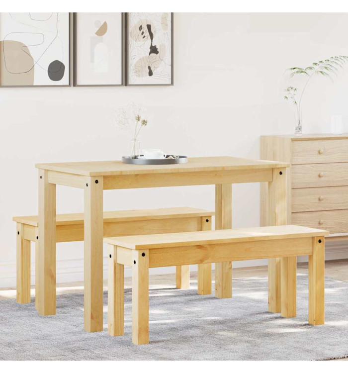 Ensemble à manger Panama 3 pcs bois de pin massif | Mobilier & Déco