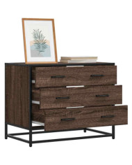 Commode chêne marron 70x41x56 cm bois d'ingénierie | Mobilier & Déco