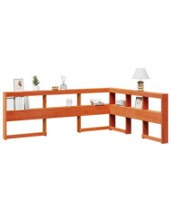 Tête de lit de bibliothèque forme de L 135 cm bois massif pin | Mobilier & Déco