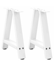 Pieds de table basse en forme de A, 2 pièces, blanc, 50 x (42-43) cm, acier | Mobilier & Déco