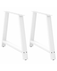 Pieds de table à manger en forme de A, 2 pièces, blanc, 100 x (72-73) cm, acier | Mobilier & Déco
