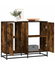 Buffet chêne fumé 94x35x76 cm bois d'ingénierie | Mobilier & Déco