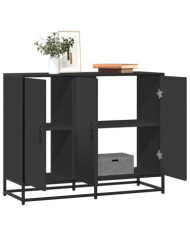 Buffet noir 94x35x76 cm bois d’ingénierie | Mobilier & Déco