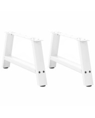 Pieds de table basse en forme de A, 2 pièces, blanc, 70 x (30-31) cm, acier | Mobilier & Déco