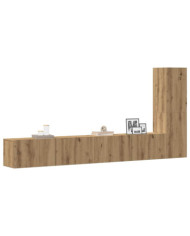 Ensemble de meuble TV mural 3 pcs chêne artisanal | Mobilier & Déco
