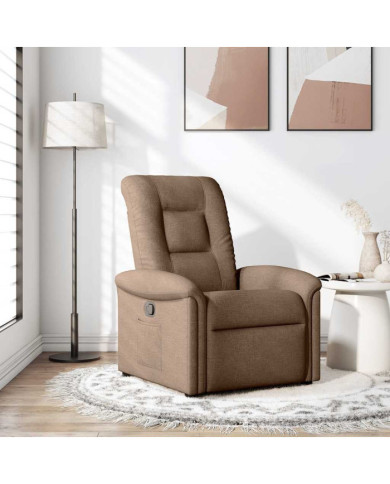 Fauteuil inclinable Marron Tissu | Mobilier & Déco