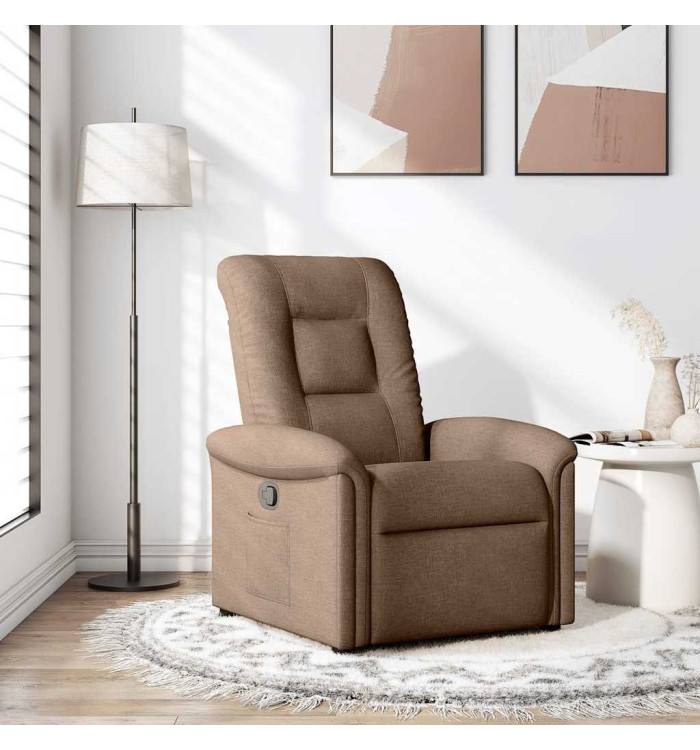 Fauteuil inclinable Marron Tissu | Mobilier & Déco
