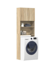 Meuble de machine à laver chêne sonoma bois d'ingénierie | Mobilier & Déco