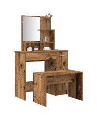 Ensemble de coiffeuse vieux bois bois d'ingénierie | Mobilier & Déco
