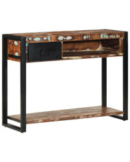 Table console multicolore 100x35x75 cm bois massif récupération | Mobilier & Déco