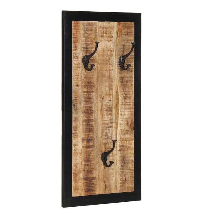 Porte-manteau 40x2x80 cm bois de manguier massif brut | Mobilier & Déco