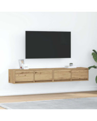 Meuble TV 2 pcs chêne artisanal 80x31x25,5 cm bois d'ingénierie | Mobilier & Déco