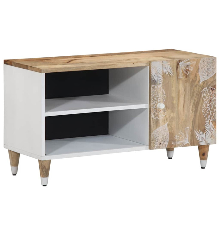 Meuble TV 80x31,5x46 cm bois massif de manguier | Mobilier & Déco