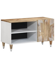 Meuble TV 80x31,5x46 cm bois massif de manguier | Mobilier & Déco