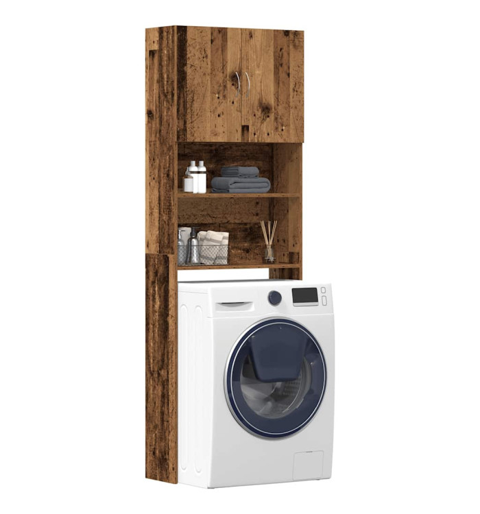 Meuble de machine à laver vieux bois bois d'ingénierie | Mobilier & Déco