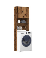 Meuble de machine à laver vieux bois bois d'ingénierie | Mobilier & Déco
