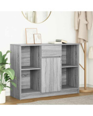 Buffet avec tiroir sonoma gris 101x35x76 cm bois d'ingénierie | Mobilier & Déco