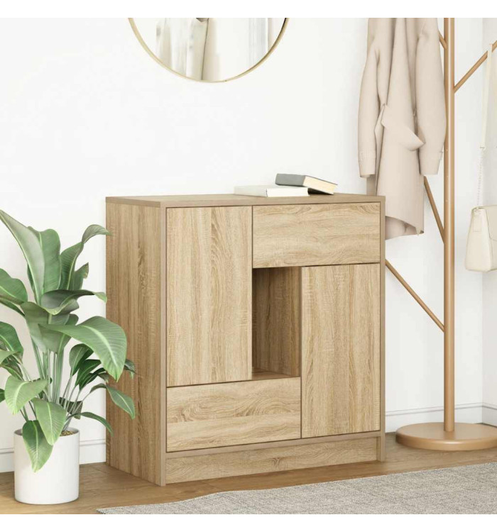 Buffet avec tiroirs et portes chêne sonoma 70,5x34x74,5 cm | Mobilier & Déco