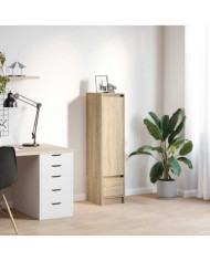 Buffet haut chêne sonoma 29,5x34x119,5 cm bois d'ingénierie | Mobilier & Déco