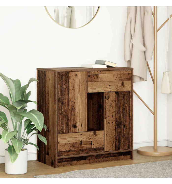Buffet avec tiroirs et portes vieux bois 70,5x34x74,5 cm | Mobilier & Déco