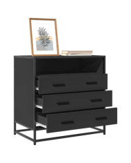 Commode noir 70x41x70 cm bois d'ingénierie | Mobilier & Déco