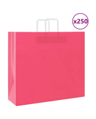 Sacs en papier 250 pcs avec poignées rose 54x15x49 cm | Mobilier & Déco