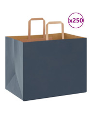 Sacs en papier 250 pcs avec poignées bleu 32x22x24 cm | Mobilier & Déco