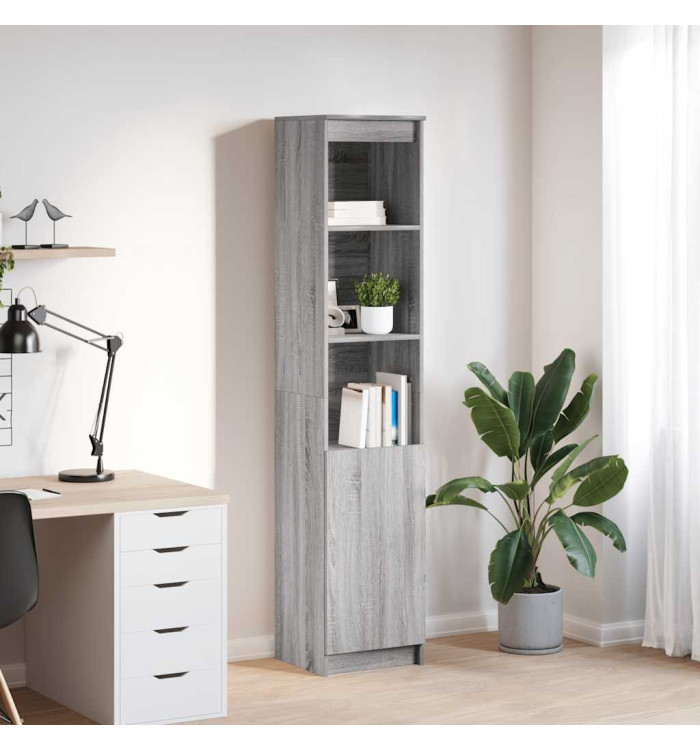 Buffet sonoma gris 37,5x35x180 cm bois d'ingénierie | Mobilier & Déco