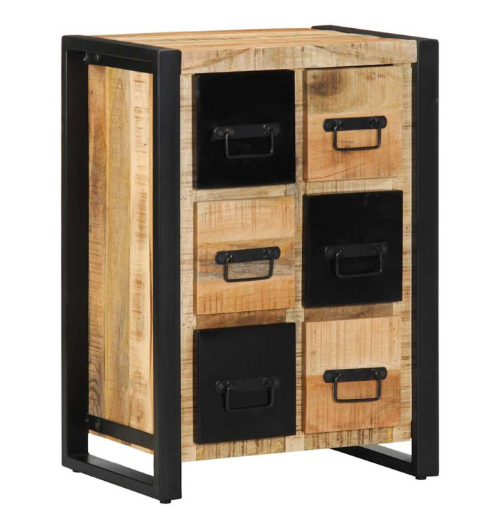 Buffet 50x35x70 cm bois de manguier brut massif | Mobilier & Déco