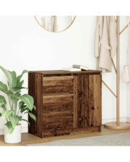Buffet avec tiroir vieux bois 71x35x65 cm bois d'ingénierie | Mobilier & Déco