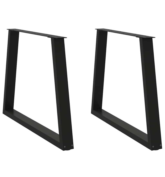 Pieds de table à manger en forme de V 2 pièces Noir 90 x (72-73,3) cm Acier | Mobilier & Déco