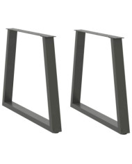 Pieds de table à manger en forme de V, 2 pièces, anthracite, 80 x (72-73,3) cm, acier | Mobilier & Déco