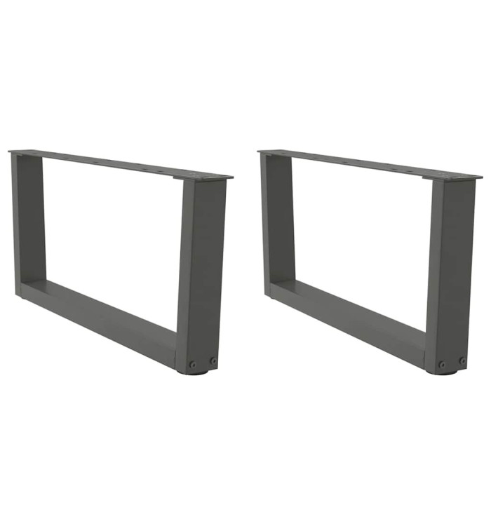 Pieds de table basse en forme de V, 2 pièces, anthracite, 70 x (30-31,3) cm, acier | Mobilier & Déco