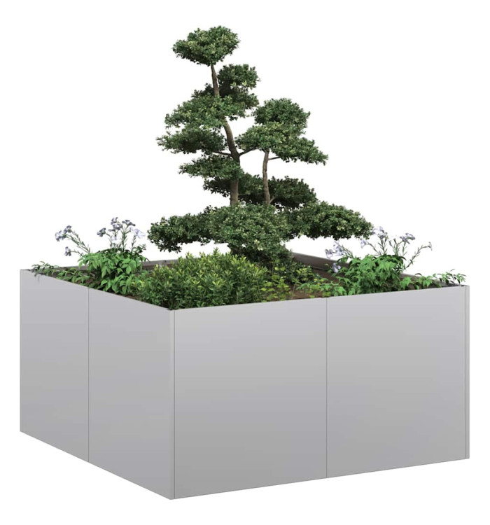 Jardinière 80x80x40 cm acier galvanisé | Mobilier & Déco