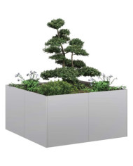 Jardinière 80x80x40 cm acier galvanisé | Mobilier & Déco