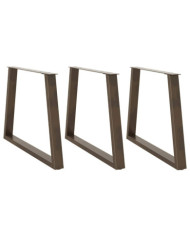 Pieds de table à manger en forme de V, 3 pièces, acier naturel, 90 x (72-73,3) cm | Mobilier & Déco
