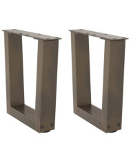Pieds de table basse en forme de V, 2 pièces, acier naturel, 40 x (30-31,3) cm | Mobilier & Déco
