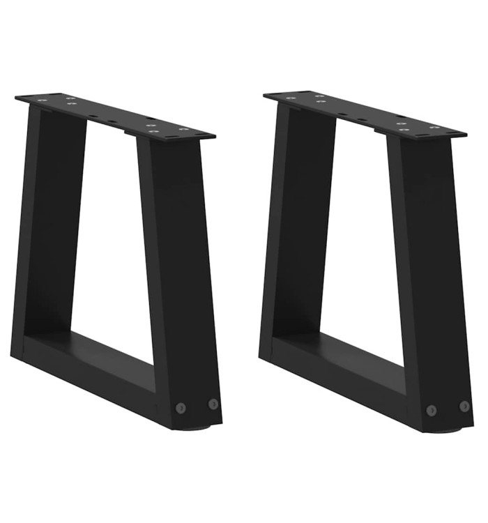 Pieds de table basse en V 2 pièces Noir 30 x (30-31,3) cm Acier | Mobilier & Déco