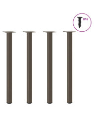 Pieds de table console 4 pièces Acier naturel 72-74 cm Acier | Mobilier & Déco