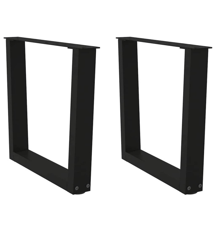 Pieds de table basse en forme de V, 2 pièces, noir, 60 x (42-43,3) cm, acier | Mobilier & Déco