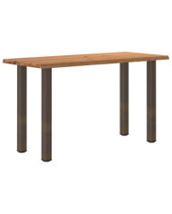 Table de bar rectangulaire en chêne massif avec bords naturels 180 x 80 x 92 cm | Mobilier & Déco