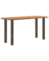 Table de bar rectangulaire en chêne massif avec bords naturels 200 x 80 x 92 cm | Mobilier & Déco