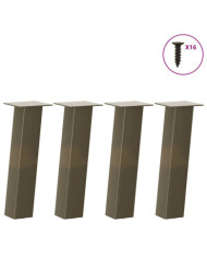 Pieds de table basse 4 pièces Acier naturel 30 cm Acier | Mobilier & Déco