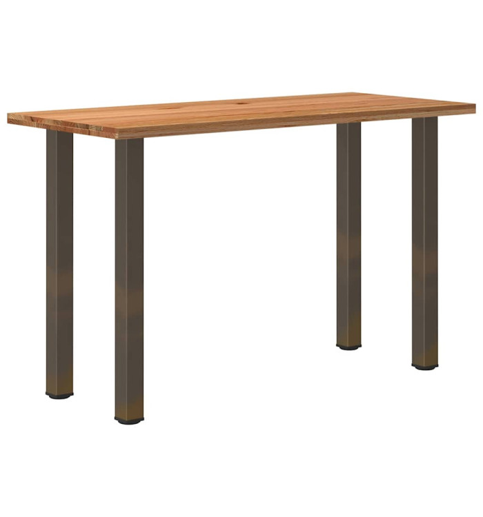 Table de bar rectangulaire en bois massif de chêne marron clair 180 x 80 x 112 cm | Mobilier & Déco