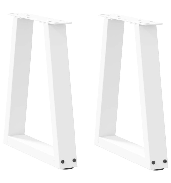 Pieds de table basse en forme de V, 2 pièces, blanc, 28 x (42-43,3) cm, acier | Mobilier & Déco