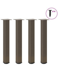 Pieds de table console 4 pièces Acier naturel 72-74 cm Acier | Mobilier & Déco