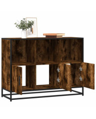 Buffet chêne fumé 100x35x76 cm bois d'ingénierie | Mobilier & Déco