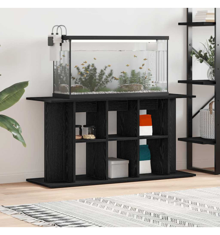 Support pour aquarium chêne noir 120x40x60 cm bois d'ingénierie | Mobilier & Déco