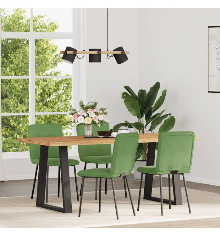 Chaises à manger lot de 4 vert clair velours | Mobilier & Déco